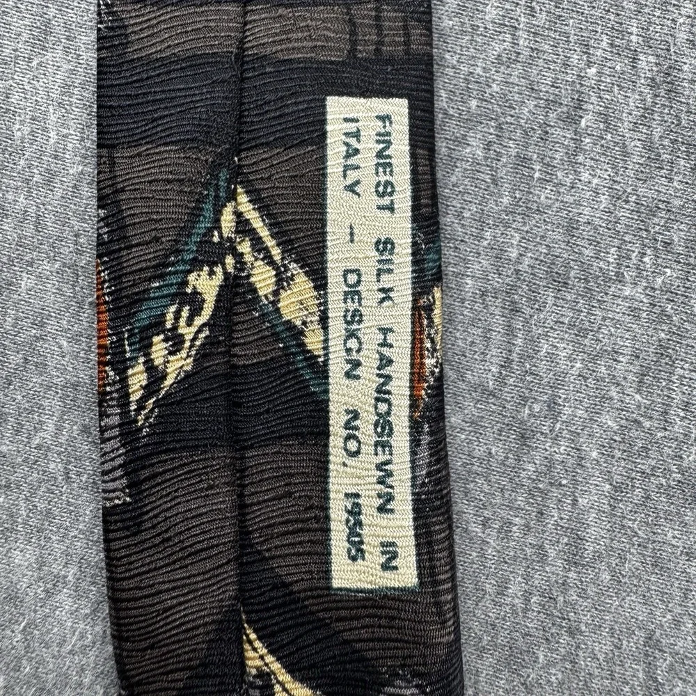 Robert Talbott Omaggio‎ Silk Tie Gray Multi Color Geometric Necktie Italy Drops